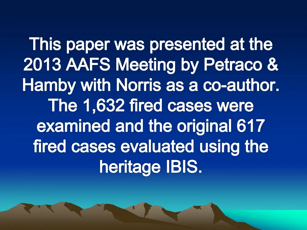 this paper was presented at the 2013 aafs meeting