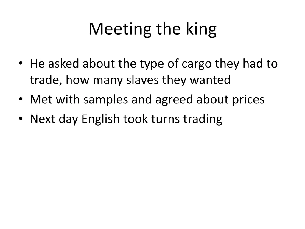 meeting the king 1