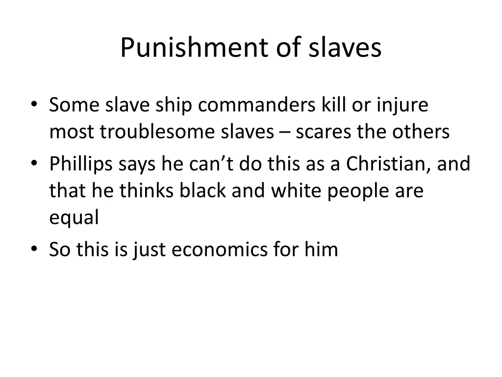 punishment of slaves