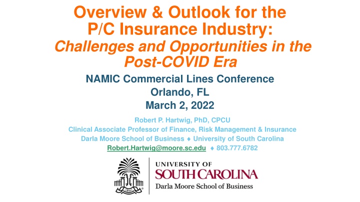 overview outlook for the p c insurance industry