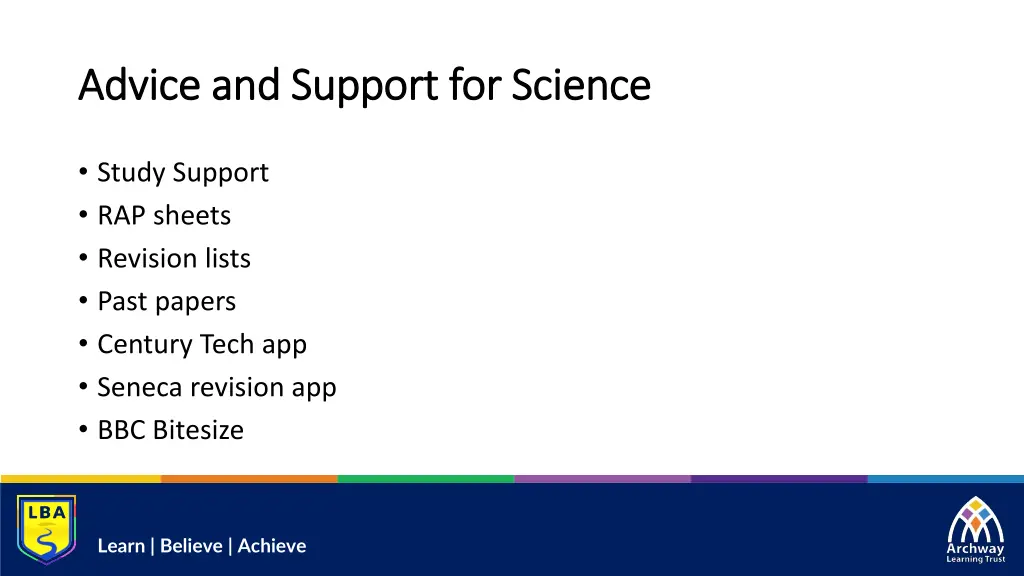 advice and support for science advice and support