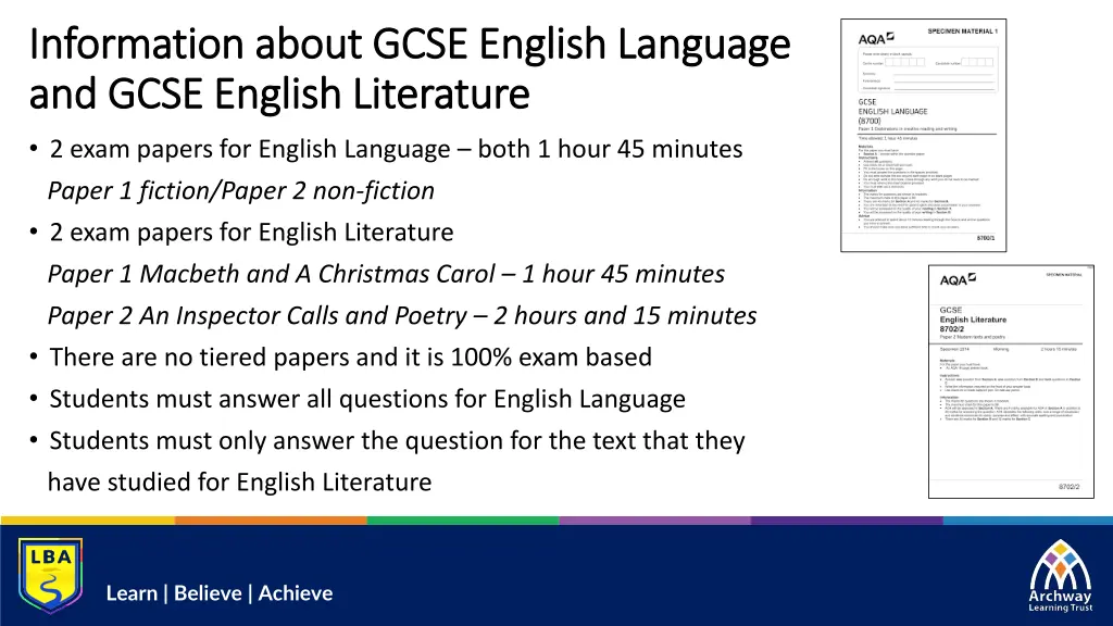 information about gcse english language