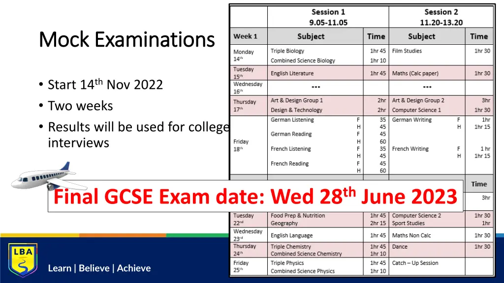 mock examinations mock examinations