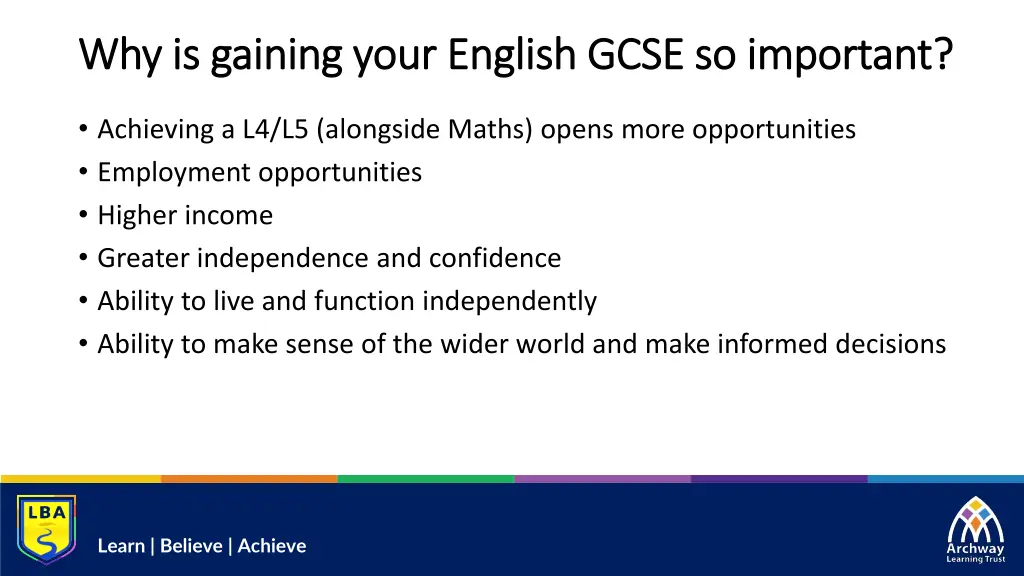 why is gaining your english gcse so important