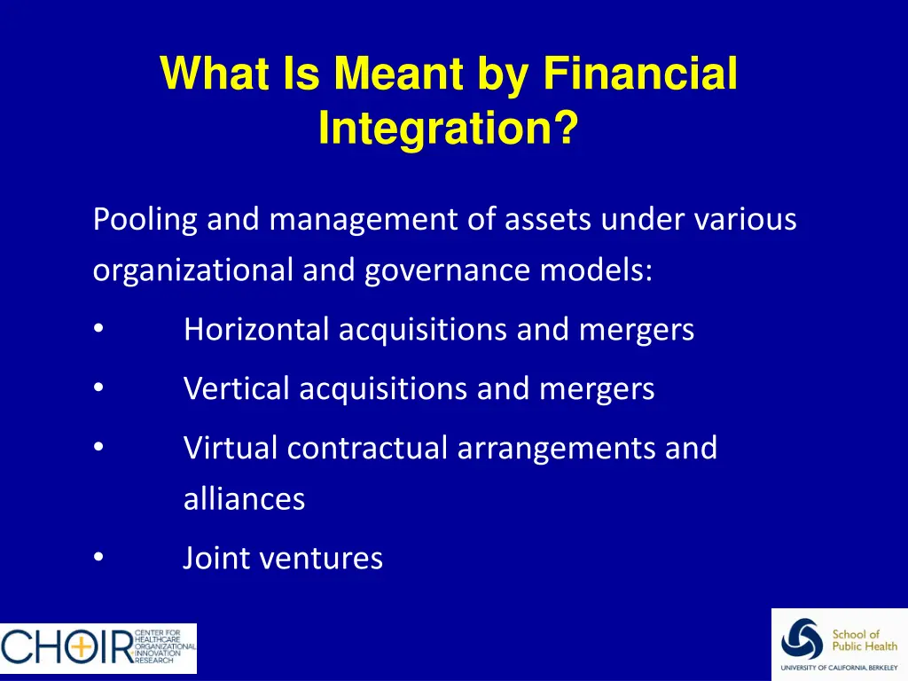 what is meant by financial integration