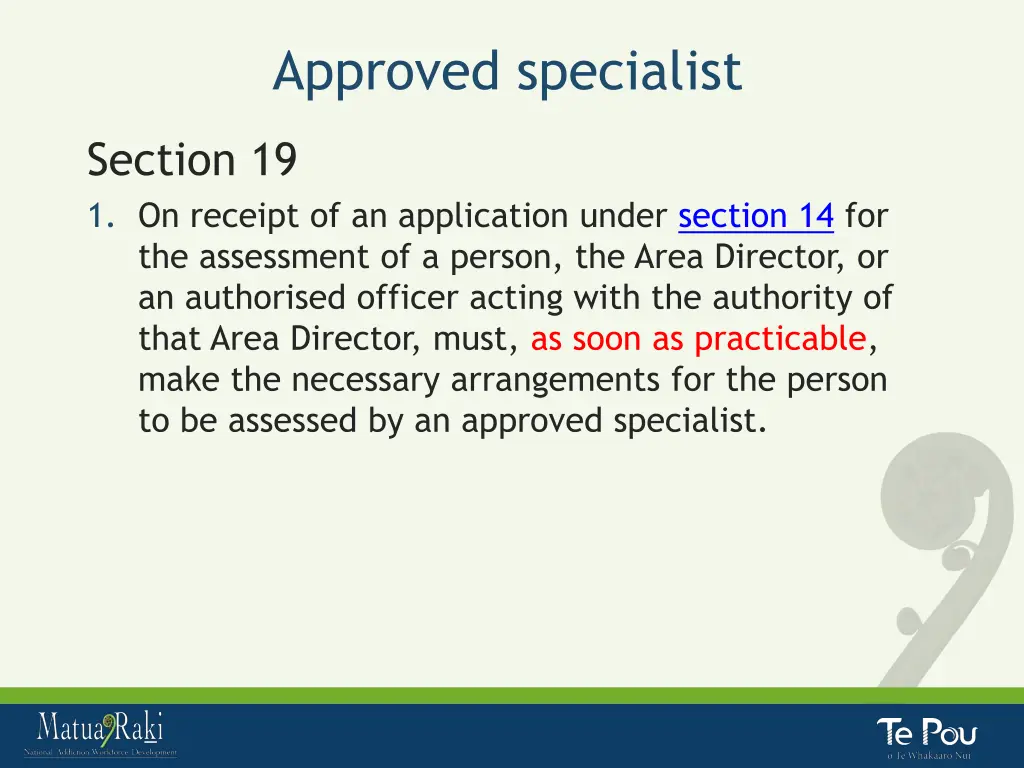 approved specialist