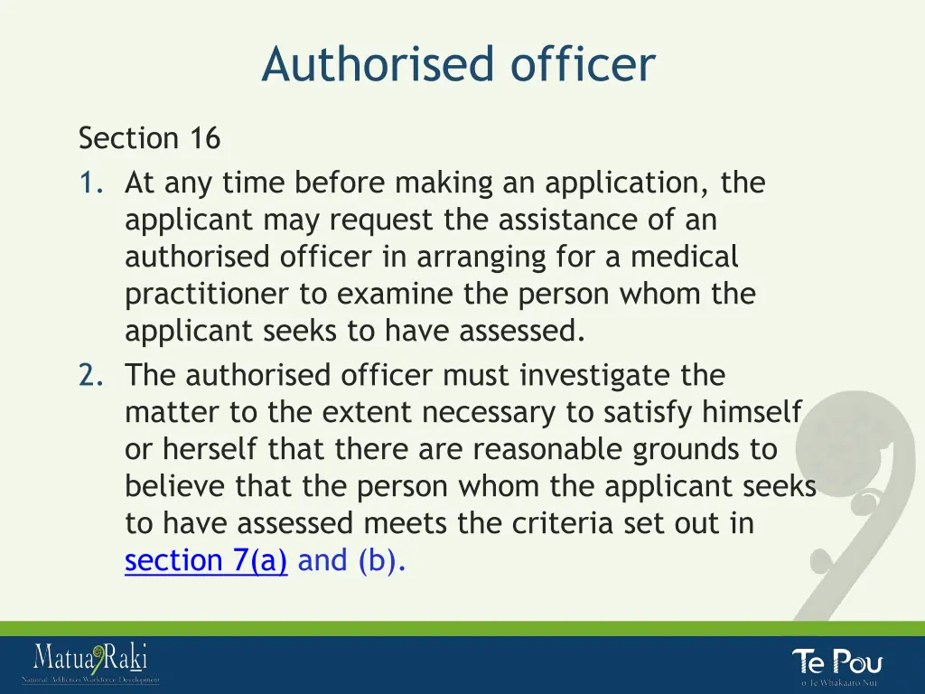 authorised officer