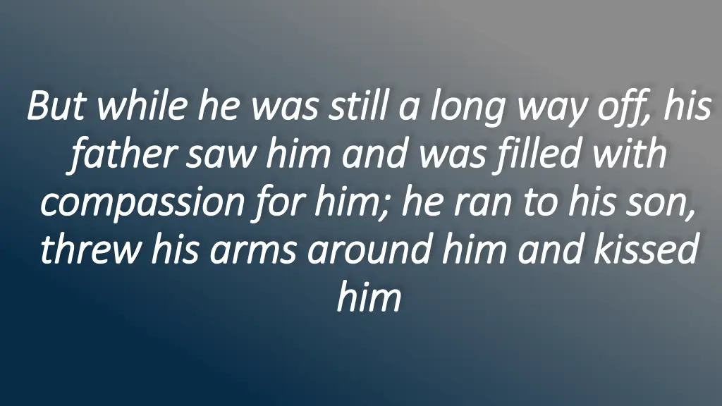 but while he was still a long