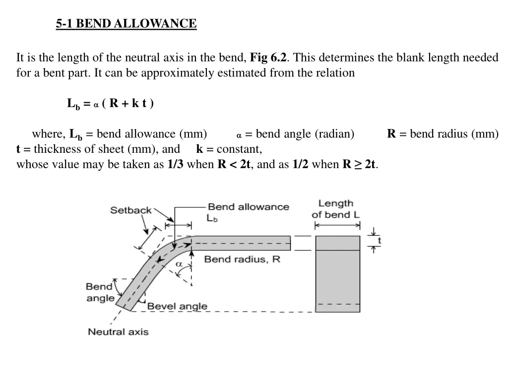 5 1 bend allowance