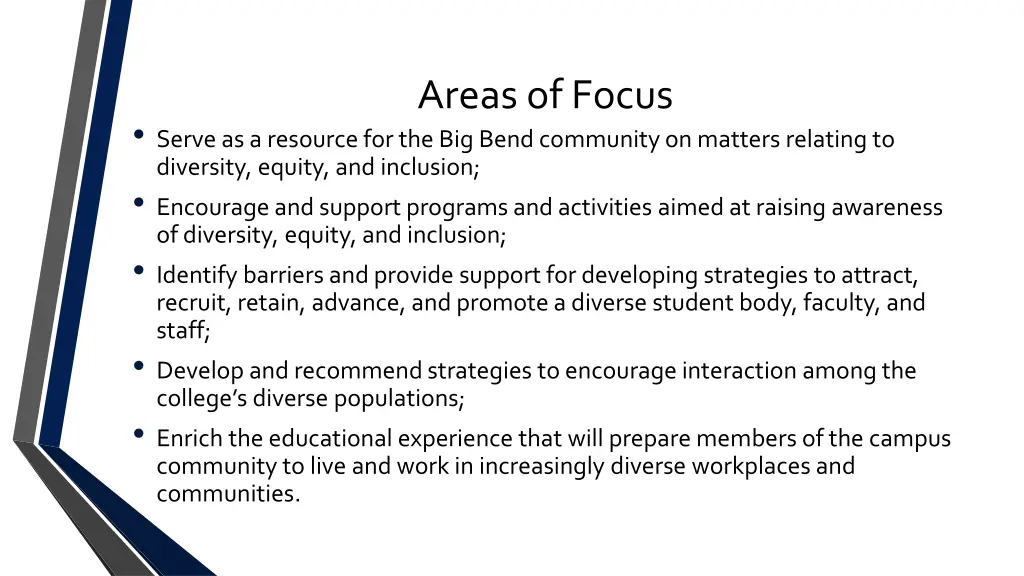 areas of focus
