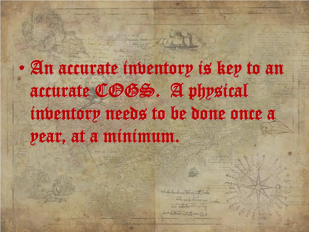 an accurate inventory is key to an an accurate