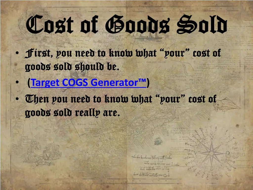 cost of goods sold cost of goods sold 1