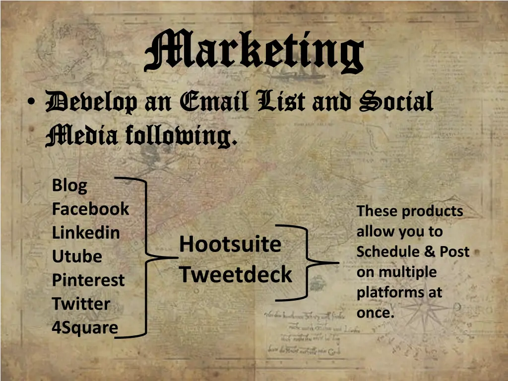 marketing marketing develop an email list