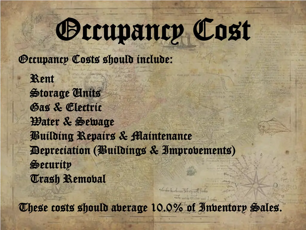 occupancy cost occupancy cost