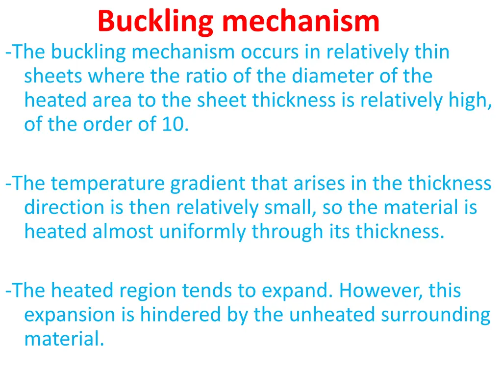 buckling mechanism the buckling mechanism occurs