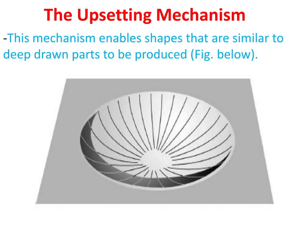the upsetting mechanism 1