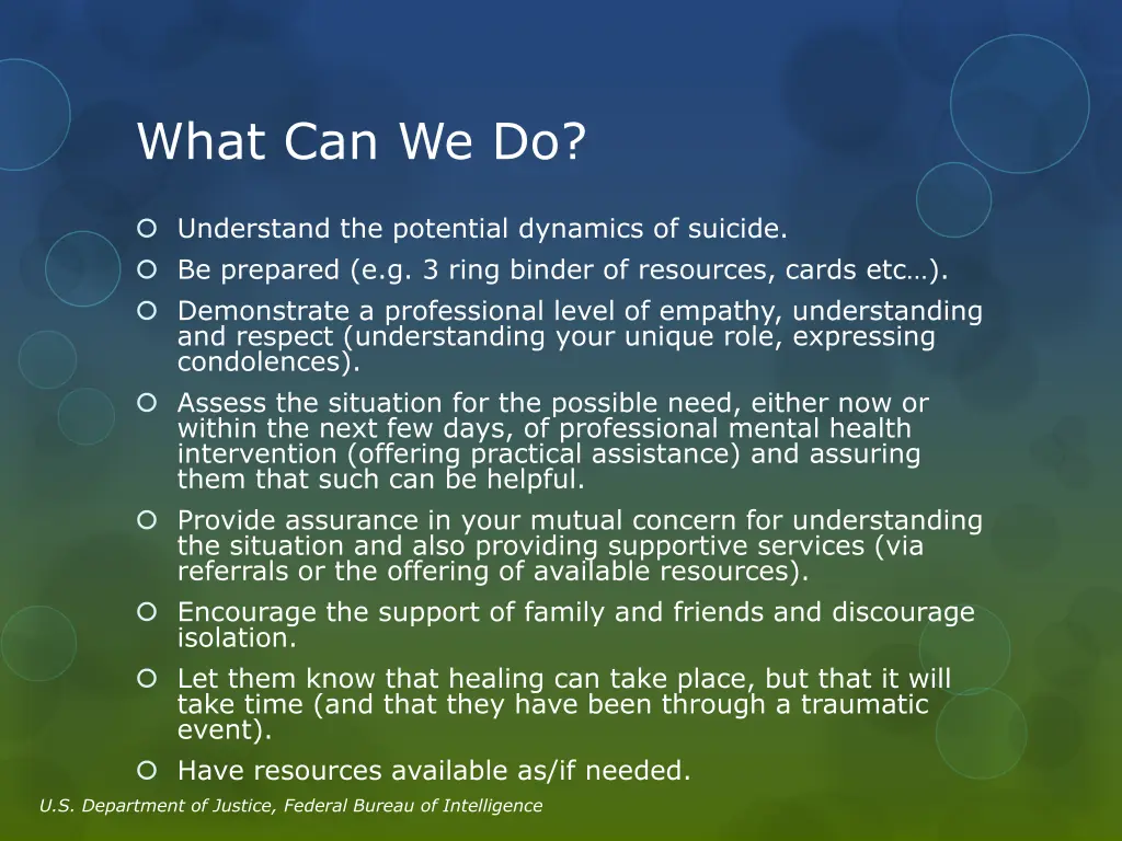 what can we do