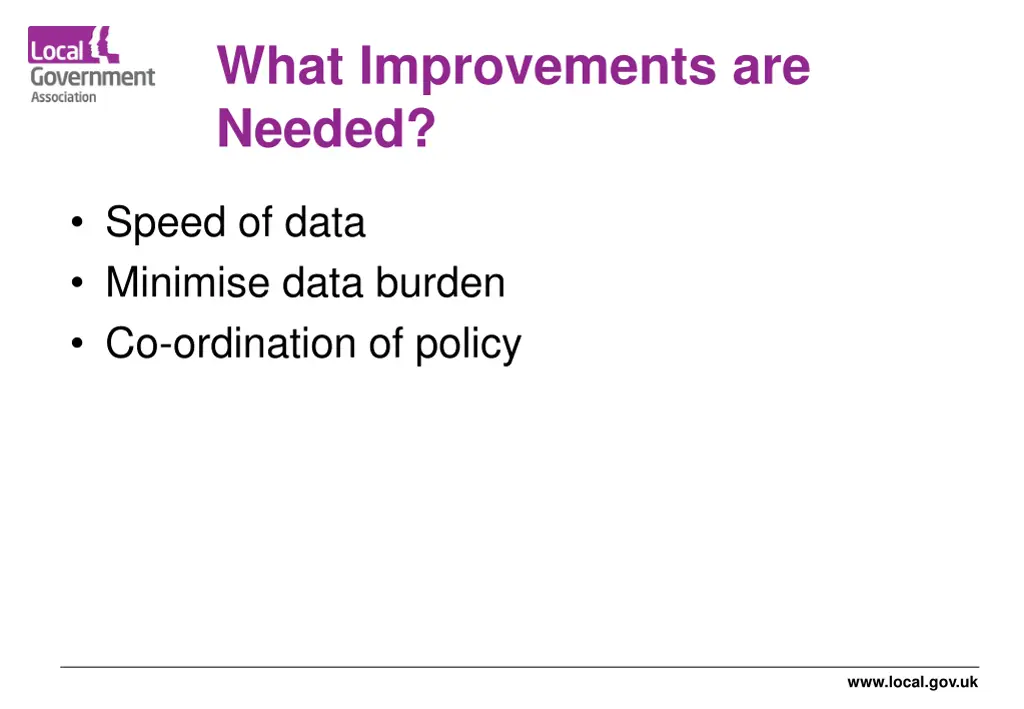 what improvements are needed 1