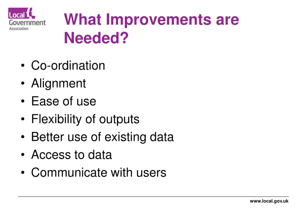 what improvements are needed