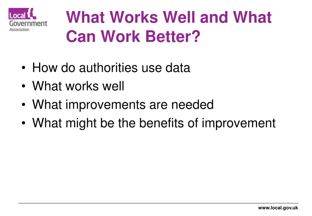 what works well and what can work better