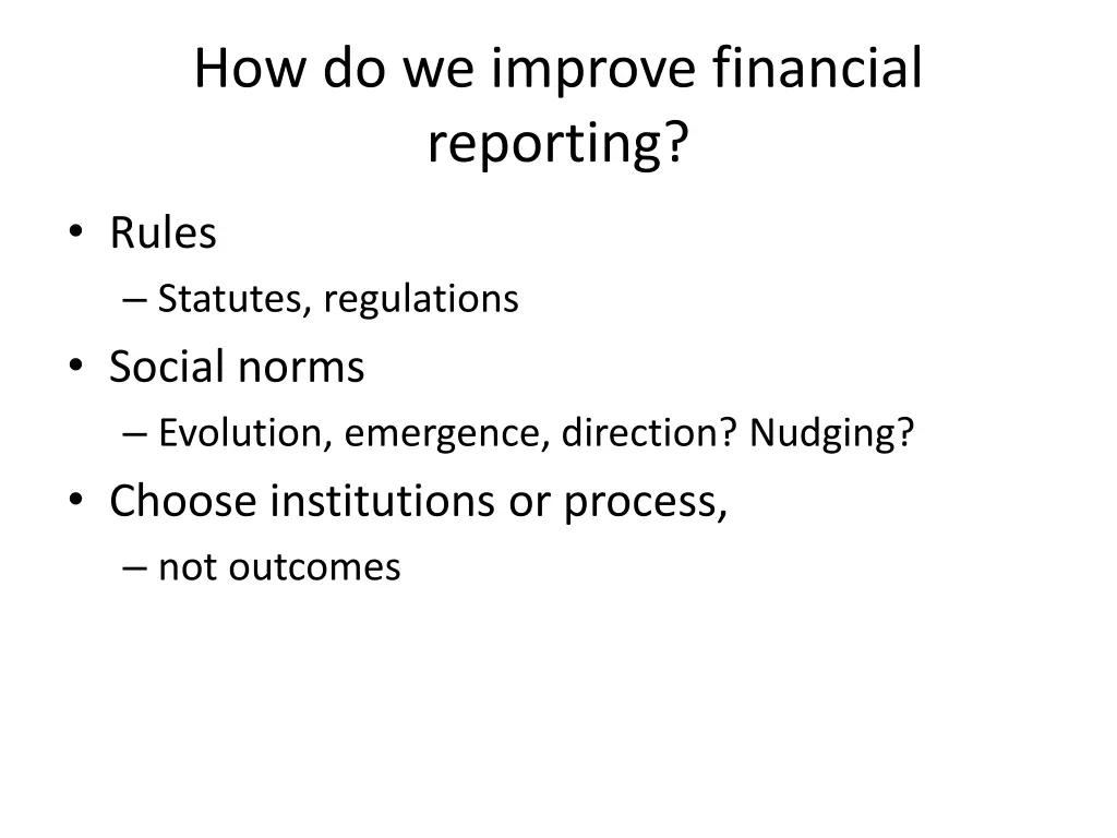 how do we improve financial reporting