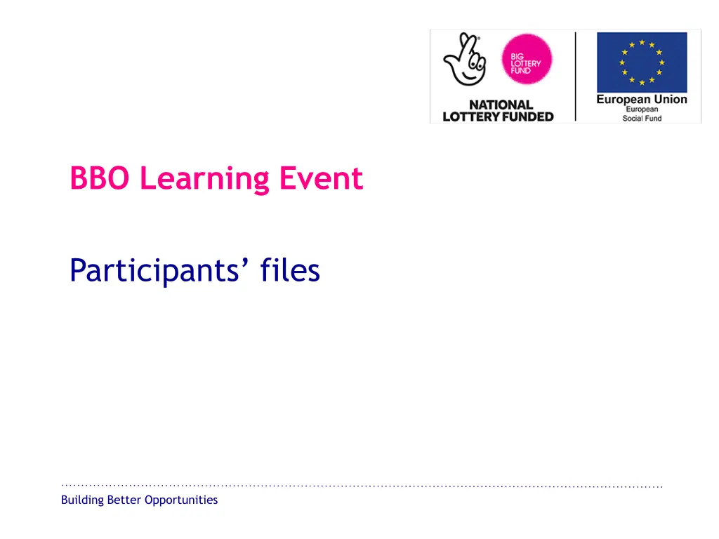 bbo learning event