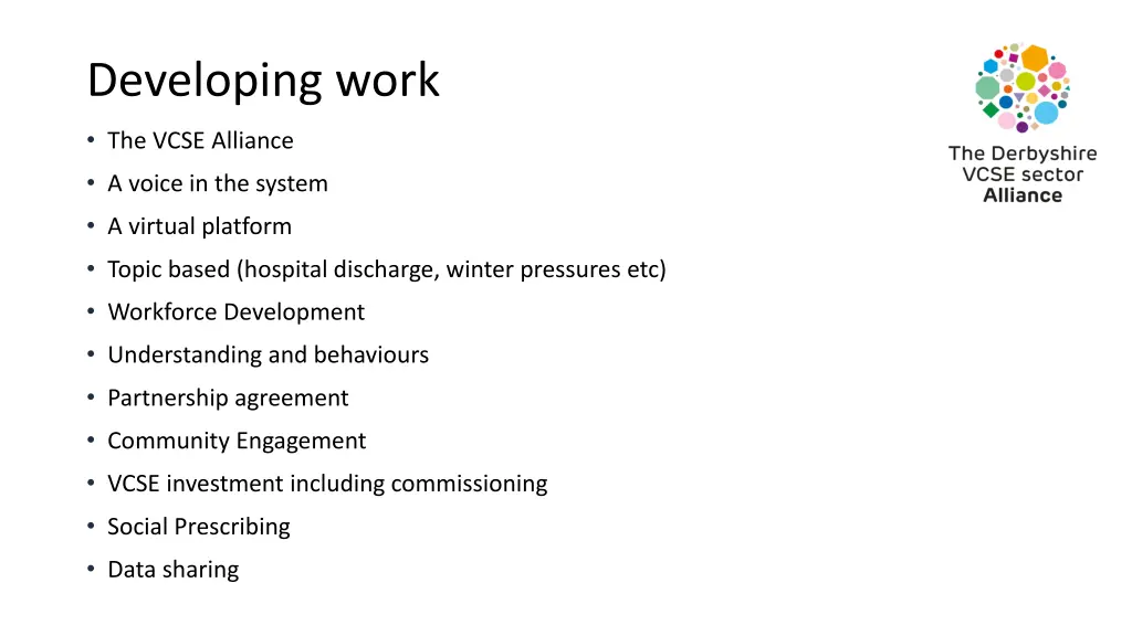 developing work