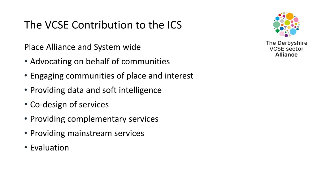 the vcse contribution to the ics