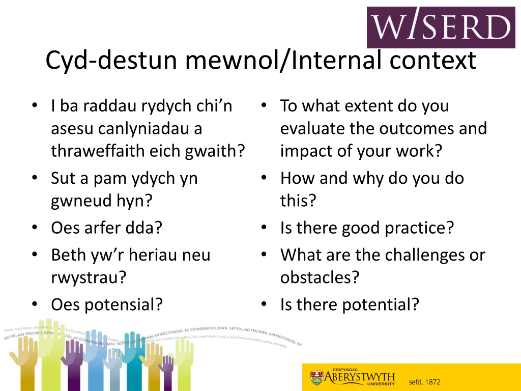 cyd destun mewnol internal context