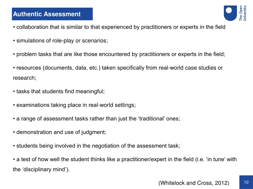 authentic assessment