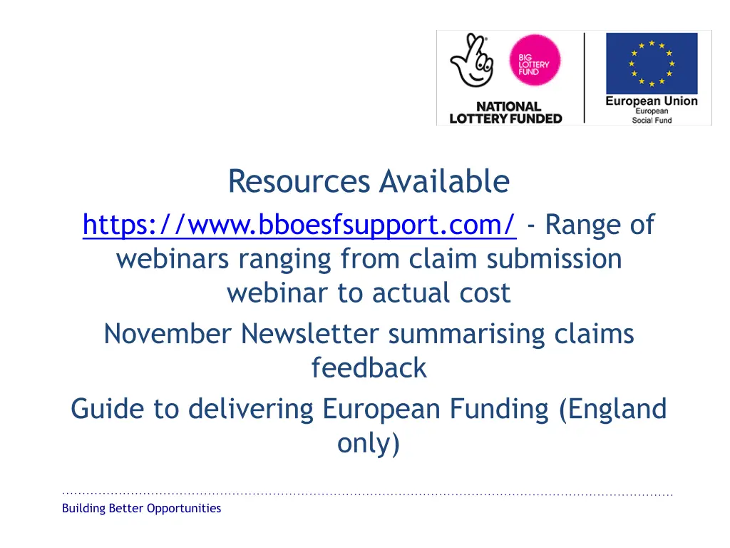 resources available https www bboesfsupport