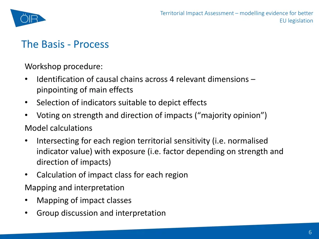 territorial impact assessment modelling evidence 4