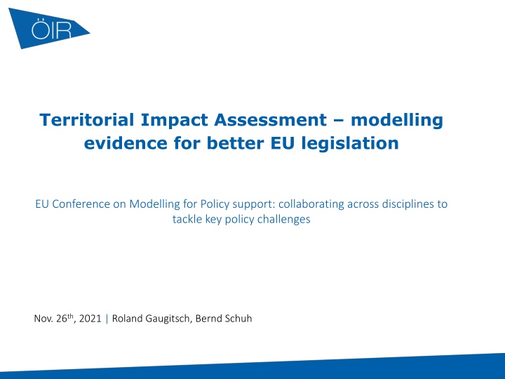 territorial impact assessment modelling evidence