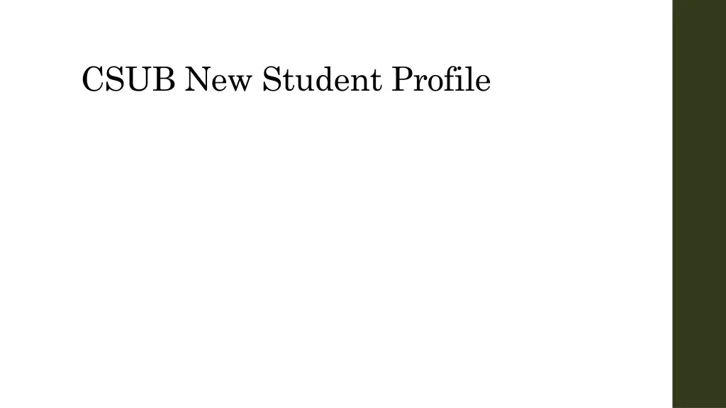 csub new student profile