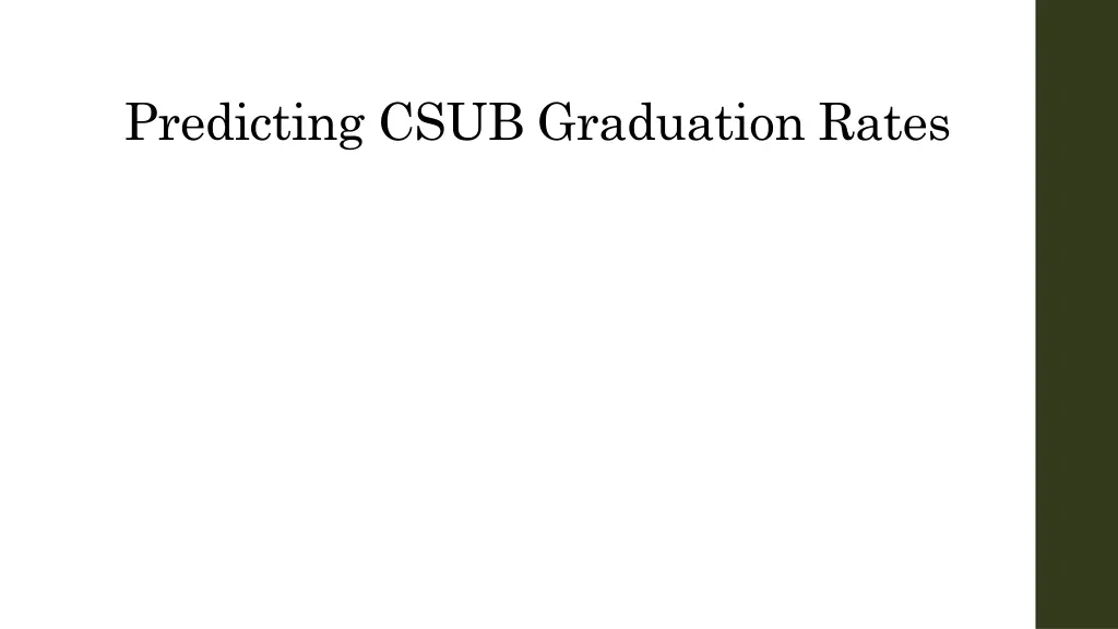 predicting csub graduation rates