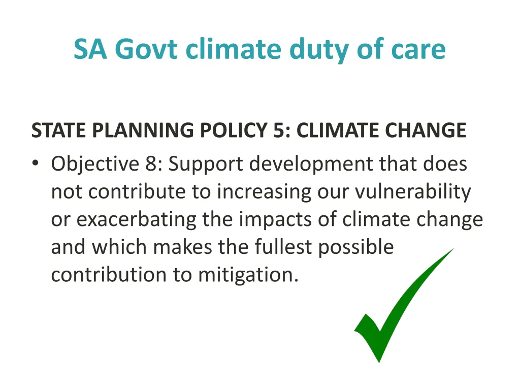 sa govt climate duty of care