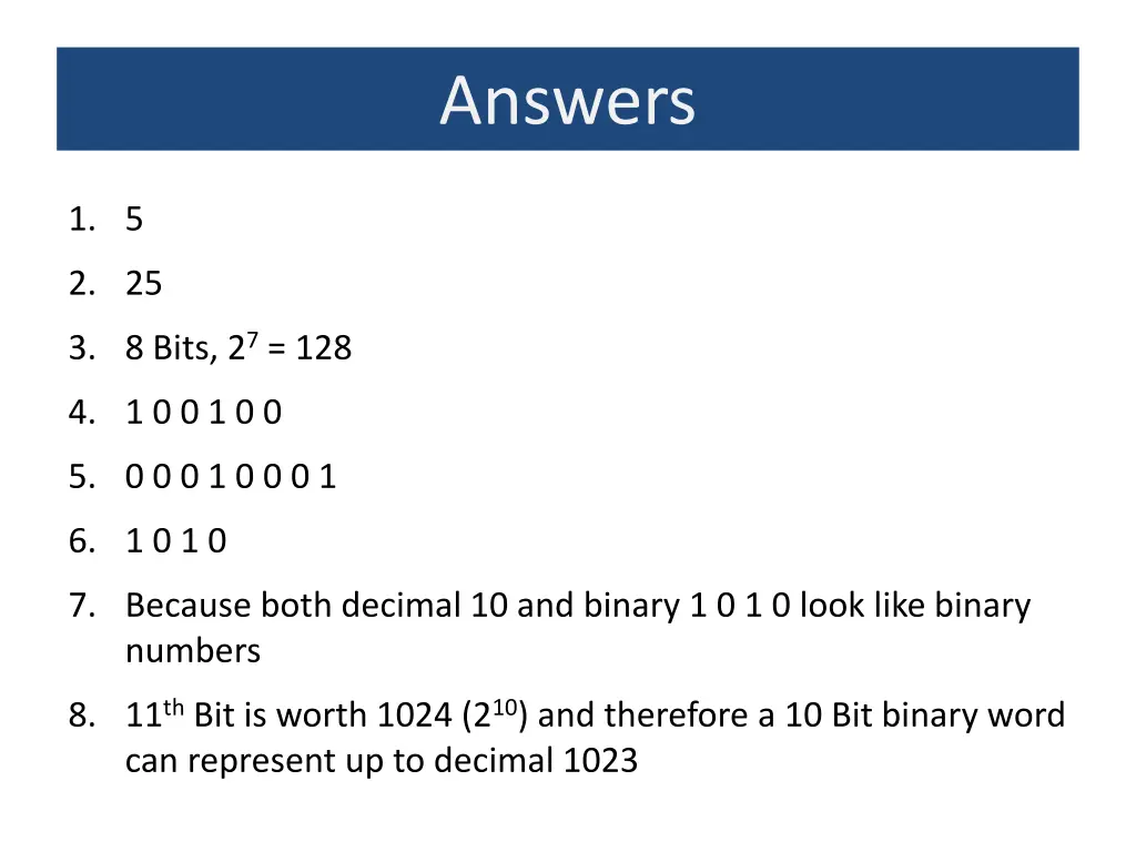 answers