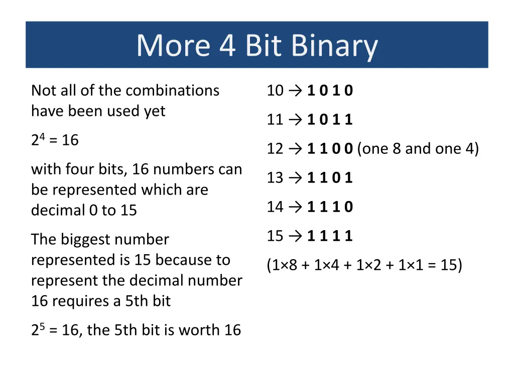 more 4 bit binary