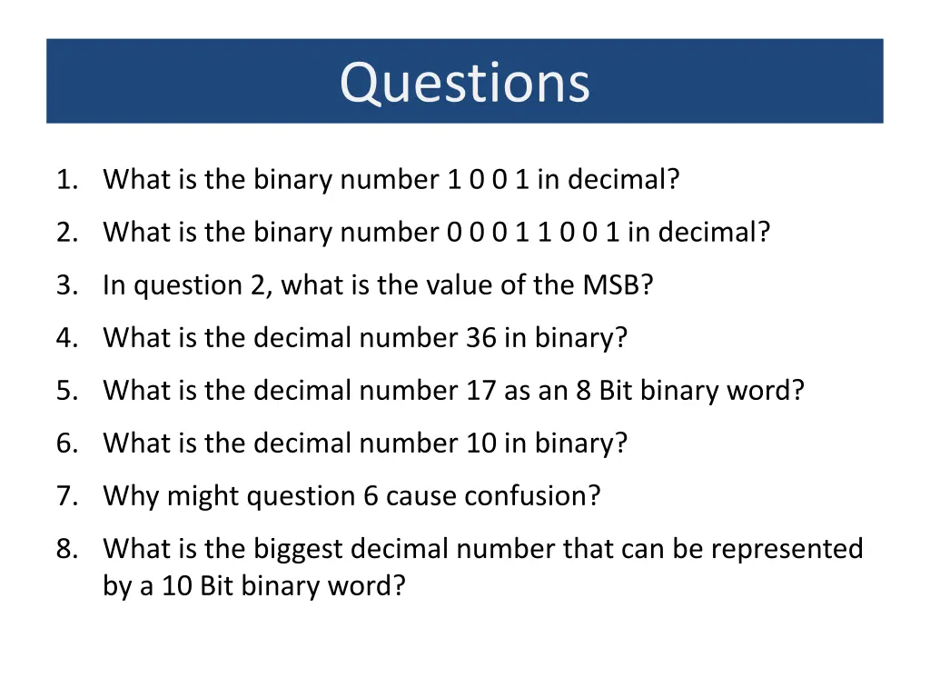 questions