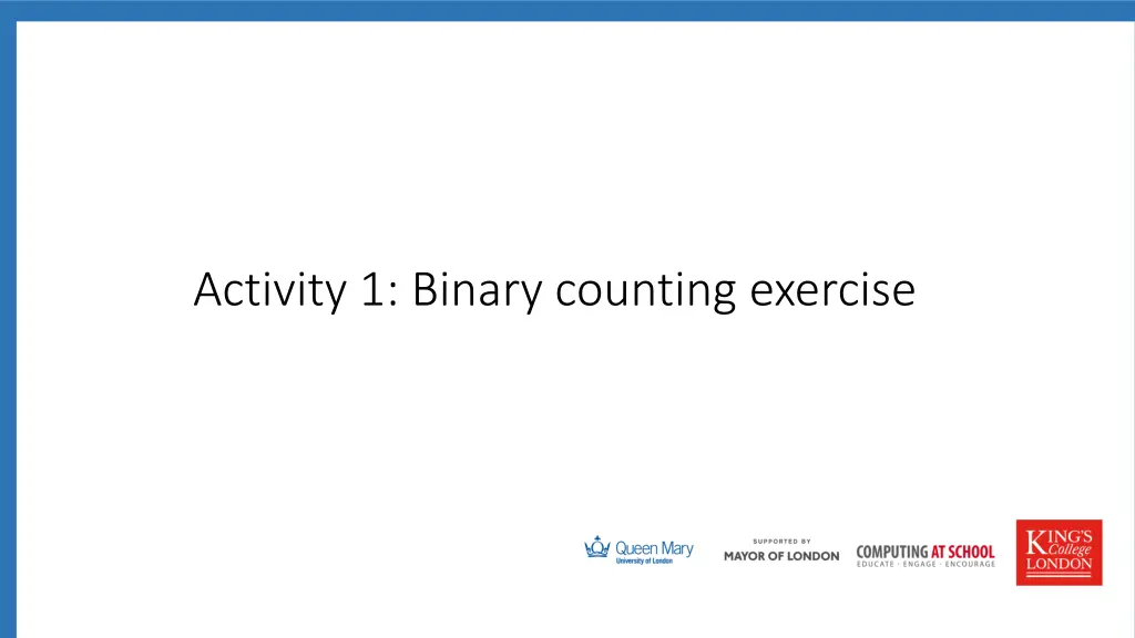 activity 1 binary counting exercise