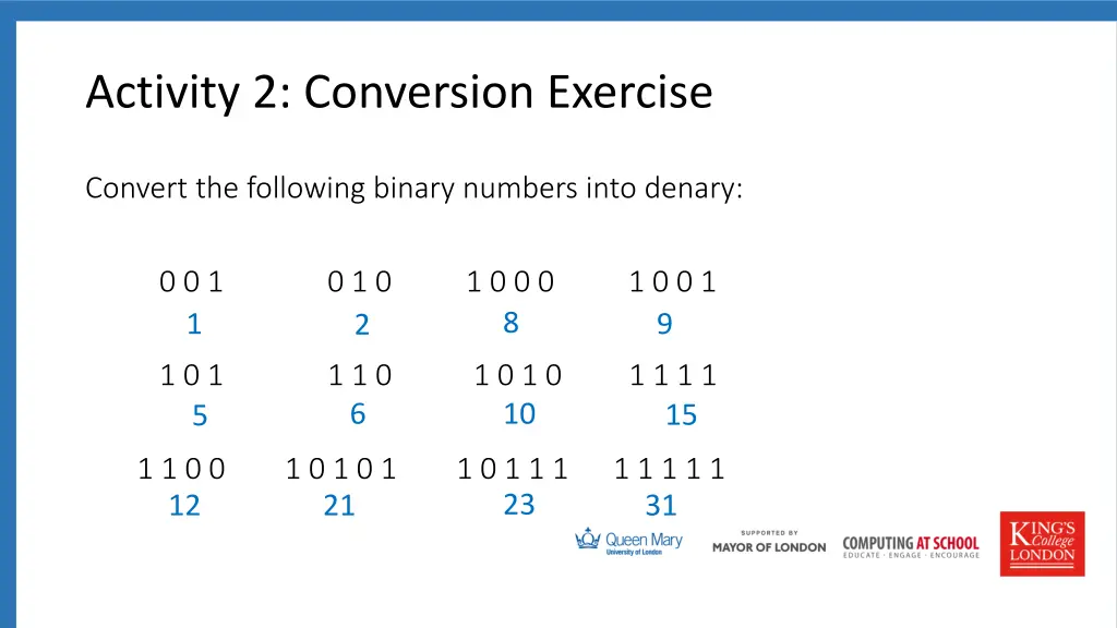 activity 2 conversion exercise 1