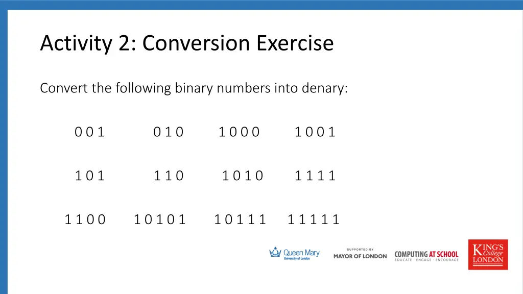 activity 2 conversion exercise