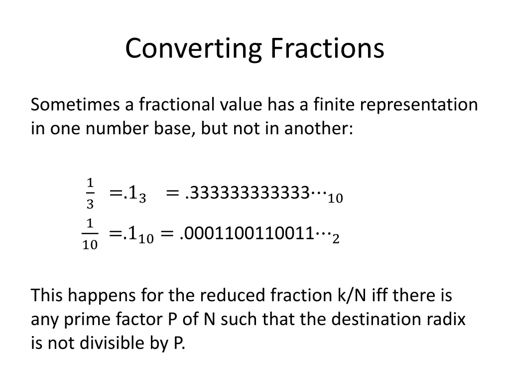 converting fractions