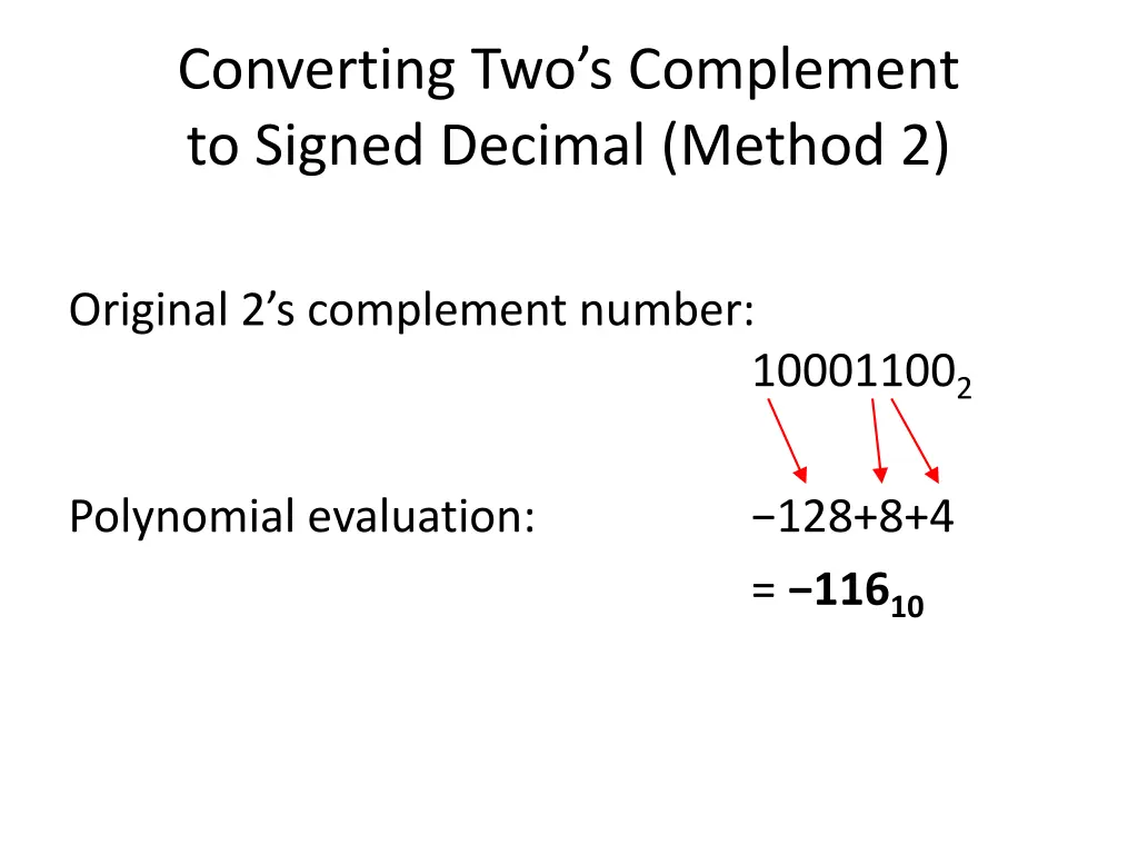 converting two s complement to signed decimal 3