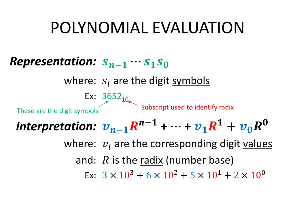 polynomial evaluation
