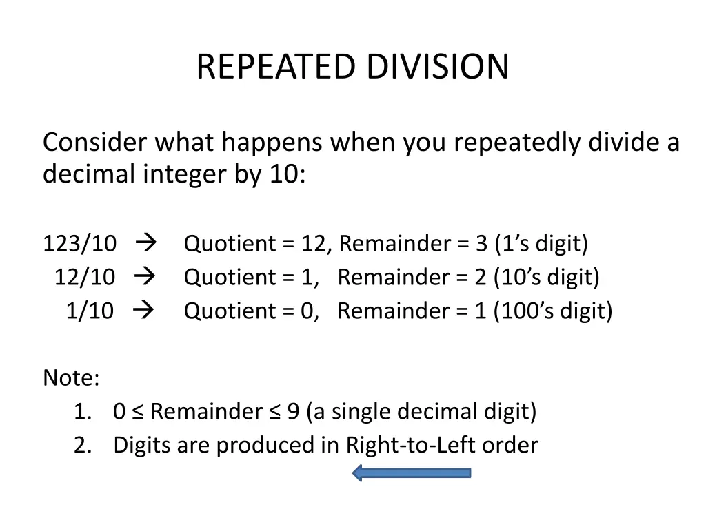 repeated division