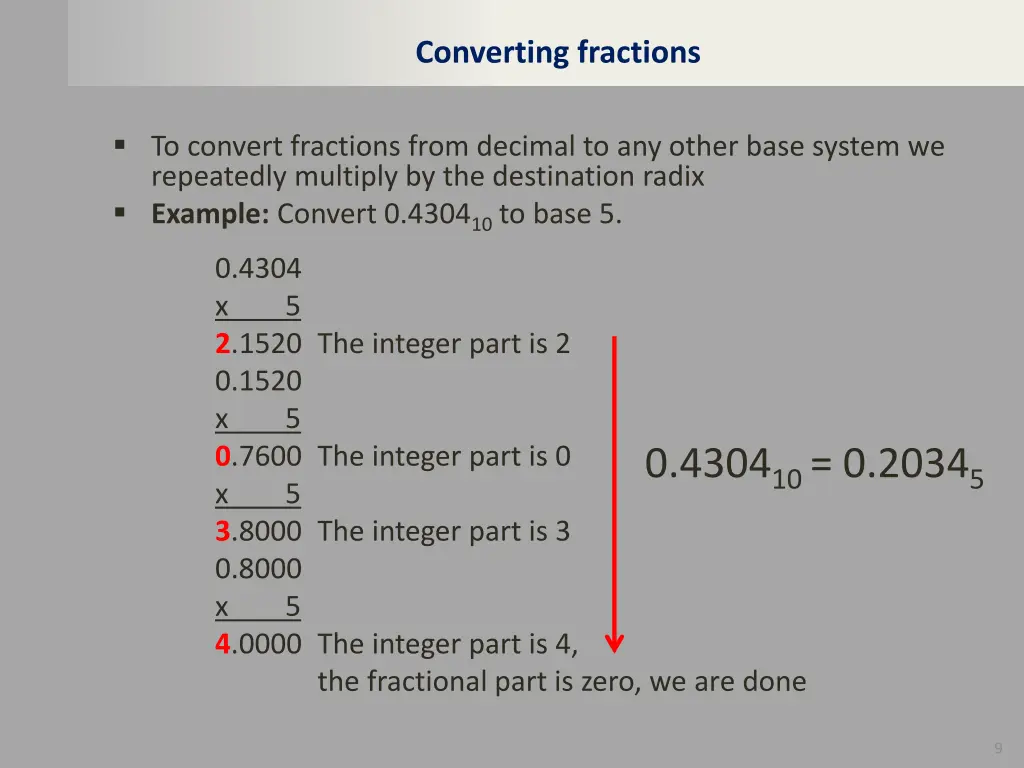 converting fractions