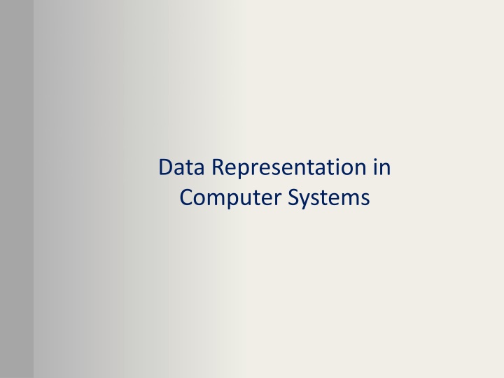data representation in computer systems