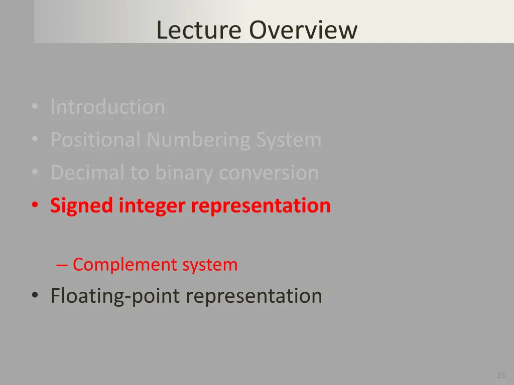 lecture overview 4