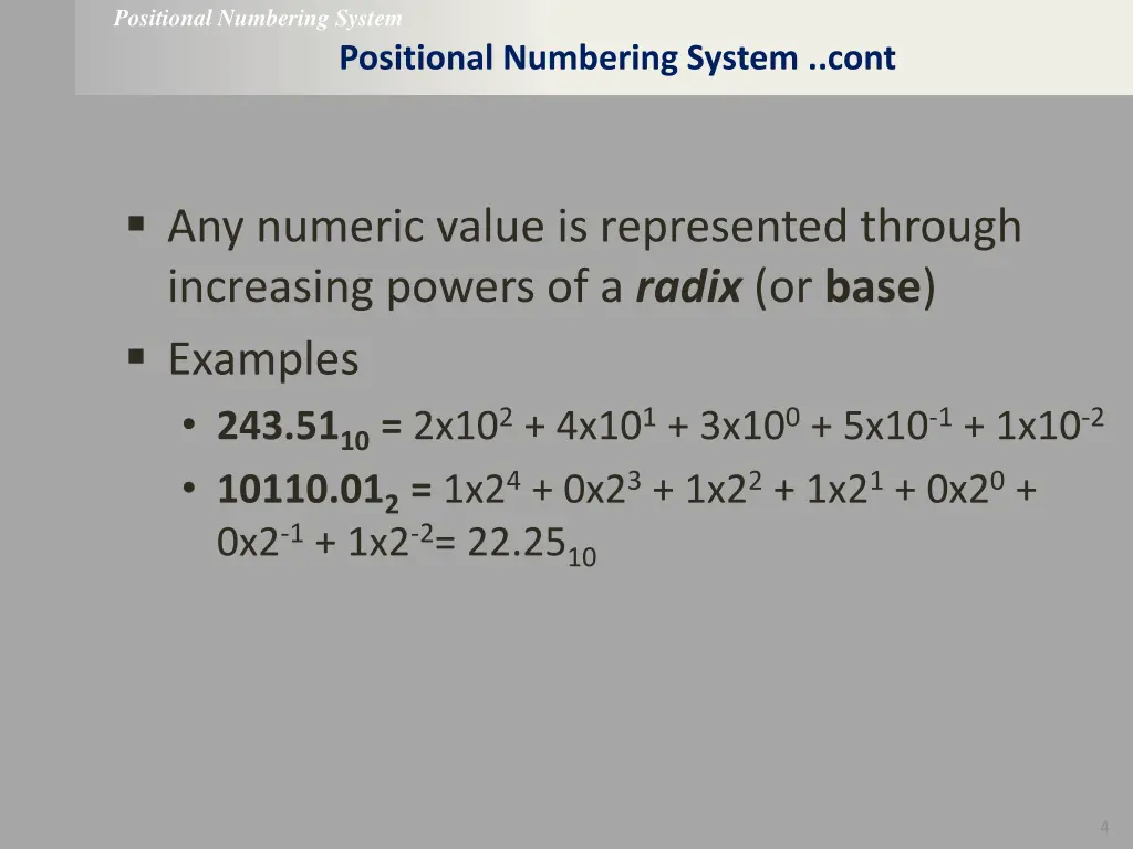 positional numbering system 1